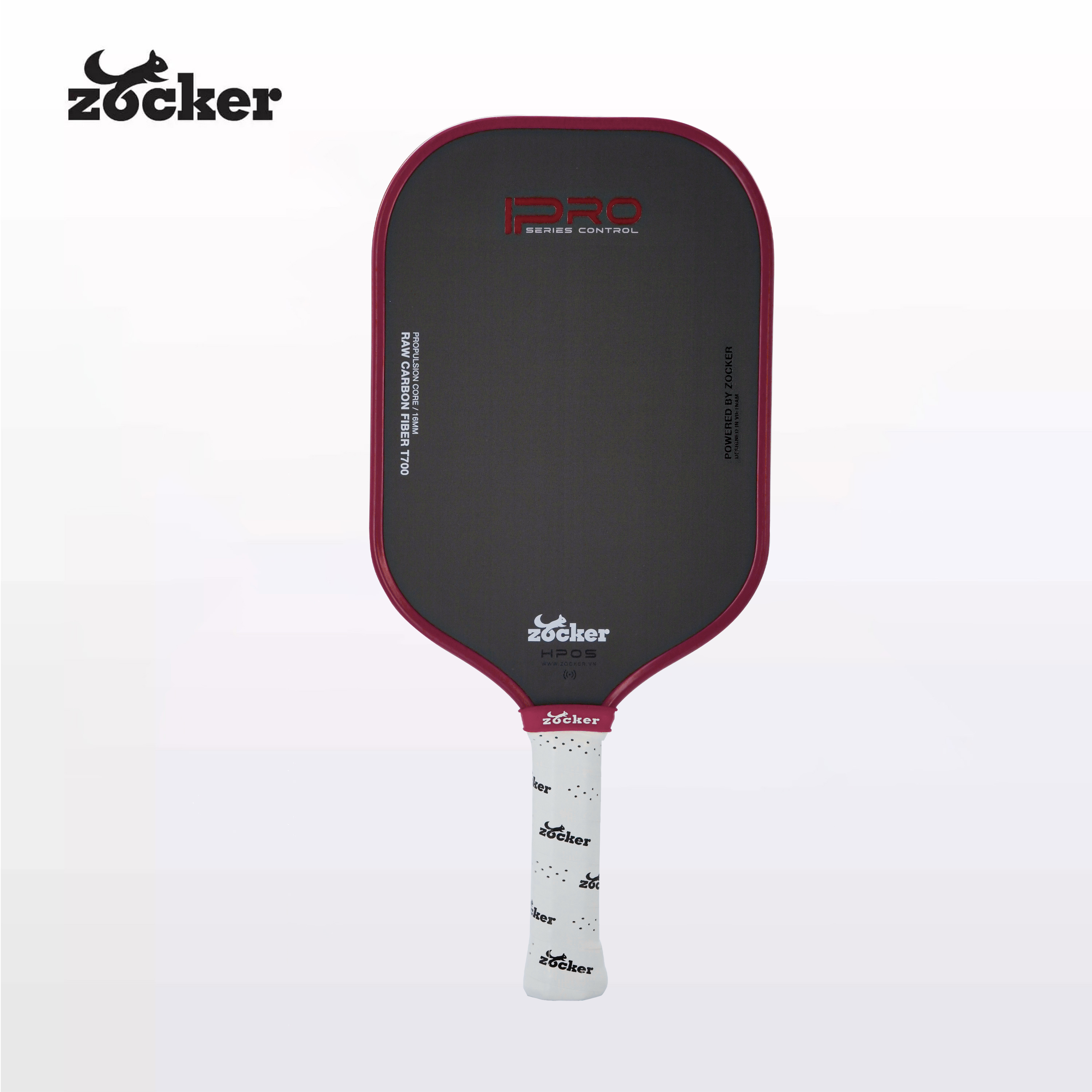 Vợt Pickleball Cao Cấp Zocker HP05 Pro Series Control - Đỏ