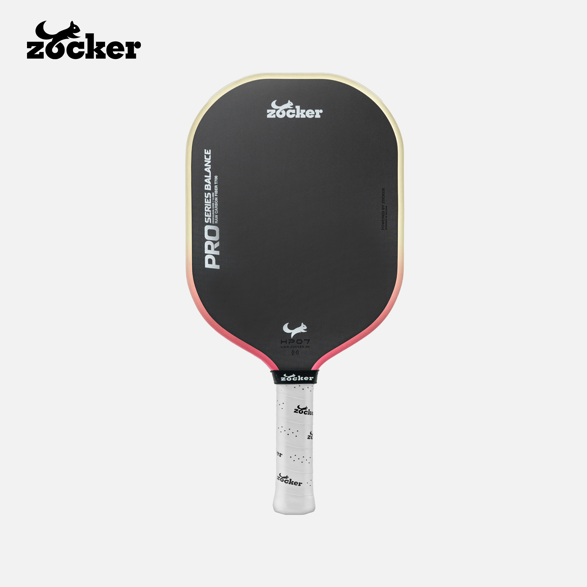 Vợt Pickleball Cao Cấp Zocker HP07 Pro Series Balance - Be/Hồng