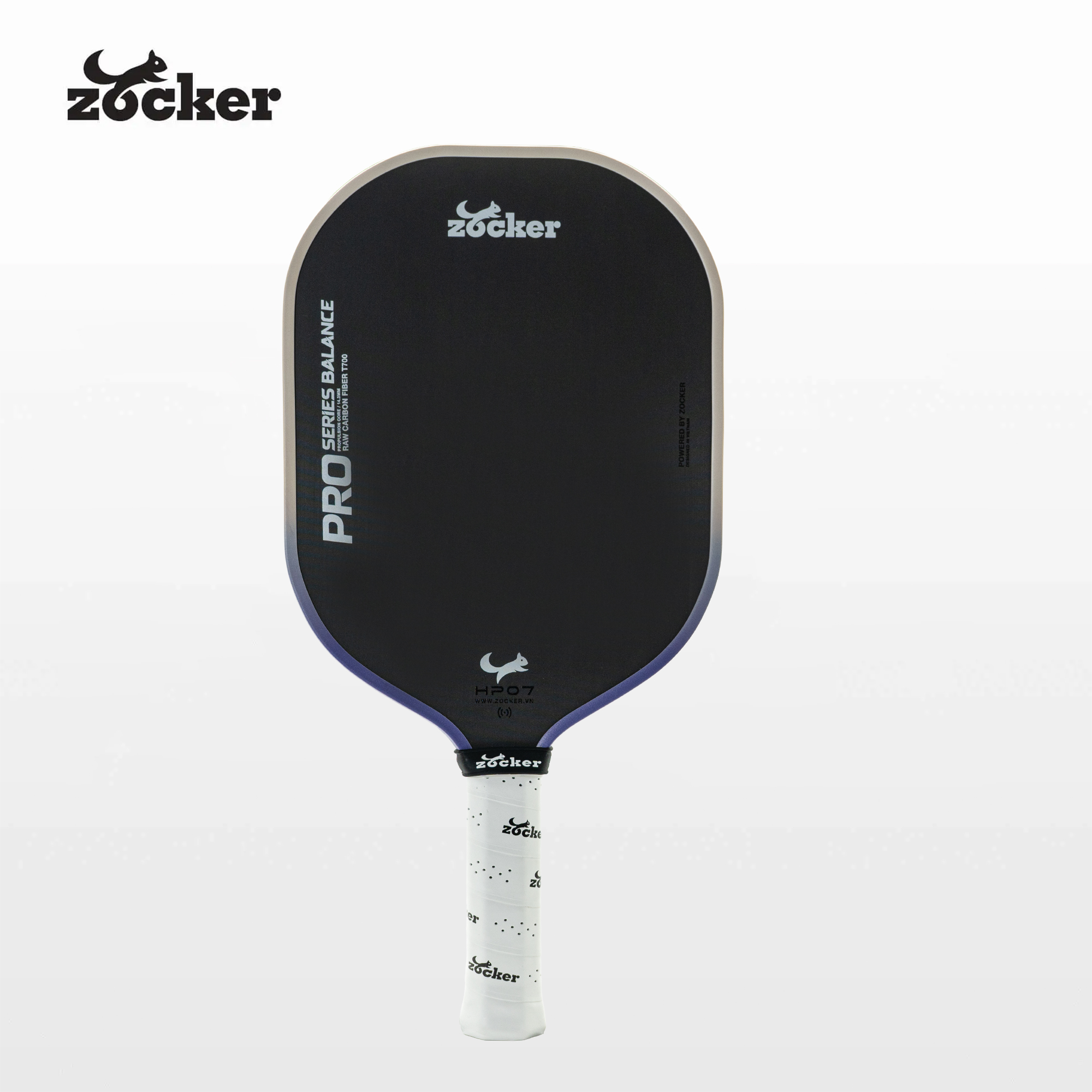 Vợt Pickleball Cao Cấp Zocker HP07 Pro Series Balance - Tím/Vàng